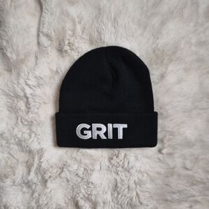 GRIT Beanie Hat Black White Fall Winter Ski Sknit Outdoors Streetwear ✨️💫
